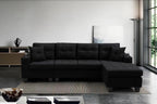 MEGA right sectional sofa with footrest, convertible corner sofa with armrest storage, living room and apartment sectional sofa, right chaise longue and grey - Grand Goldman Shop