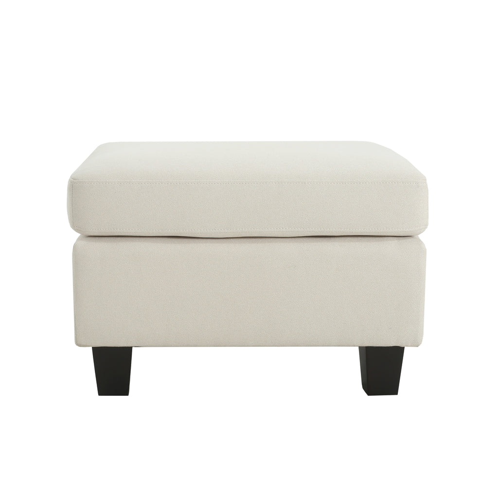 Upholstered Ottoman, Beige - Grand Goldman Shop