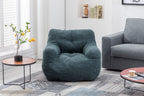010-Soft Teddy Fabric Tufted Foam Bean Bag Chair With Teddy Fabric Green - Grand Goldman Shop