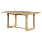 TREXM 6-Piece Retro Dining Table Set for 6, 60' Wood Kitchen Table and Chairs Set of 4 with Bench Designed Trestle Base for kitchen & Dining Room (Natural) - Grand Goldman Shop