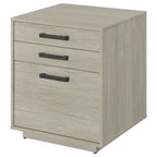 Loomis Whitewashed Grey 3-Drawer Home Office File Cabinet in White+Gray with MDF Construction, 19.75 x 19.75 x 25 inches - Gr