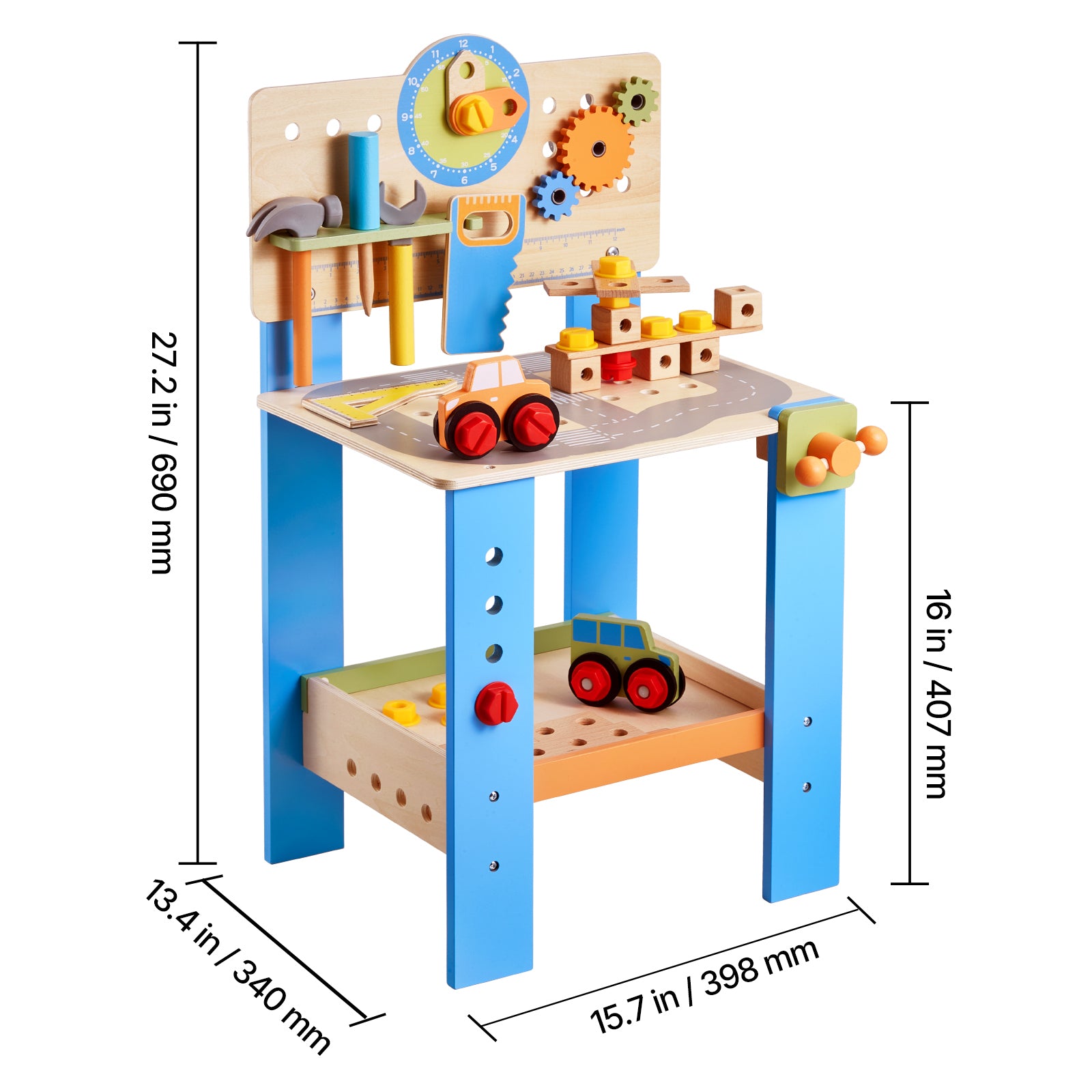 Wooden Tool Bench for Kids 3 Years+ Toy Workbench Pretend Play Toy Kits - Grand Goldman