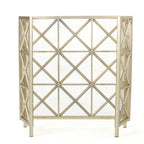 Margaret 3-Panel Fireplace Screen Iron Black/Gold - Grand Goldman Shop