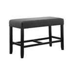 Biony Fabric Counter Height Dining Bench with Nailhead Trim, Grey - Grand Goldman Shop