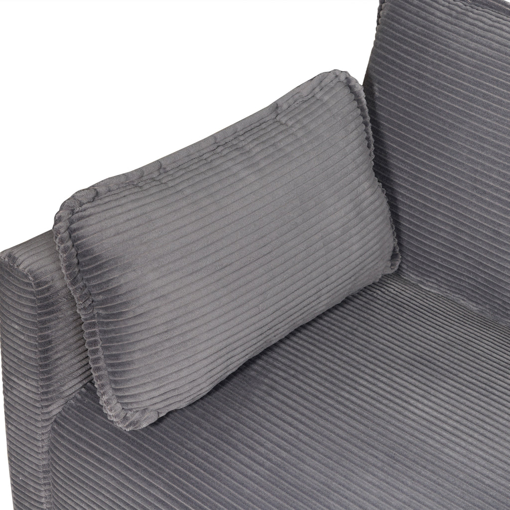 48' Soft Corduroy Loveseat Couch W/Soft Cushions,Side Storage Pocket,Sturdy Composite Board & Solid Wood Frame, High Rebound Sponge,Easy Assembly,Ideal for Living Room,Apartment,Dorm,Office. - Grand Goldman Shop