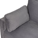 48' Soft Corduroy Loveseat Couch W/Soft Cushions,Side Storage Pocket,Sturdy Composite Board & Solid Wood Frame, High Rebound Sponge,Easy Assembly,Ideal for Living Room,Apartment,Dorm,Office. - Grand Goldman Shop