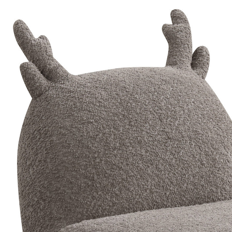 Westino 21.5'W Brown Chenille Deer-Shaped Kids Chair - Grand Goldman