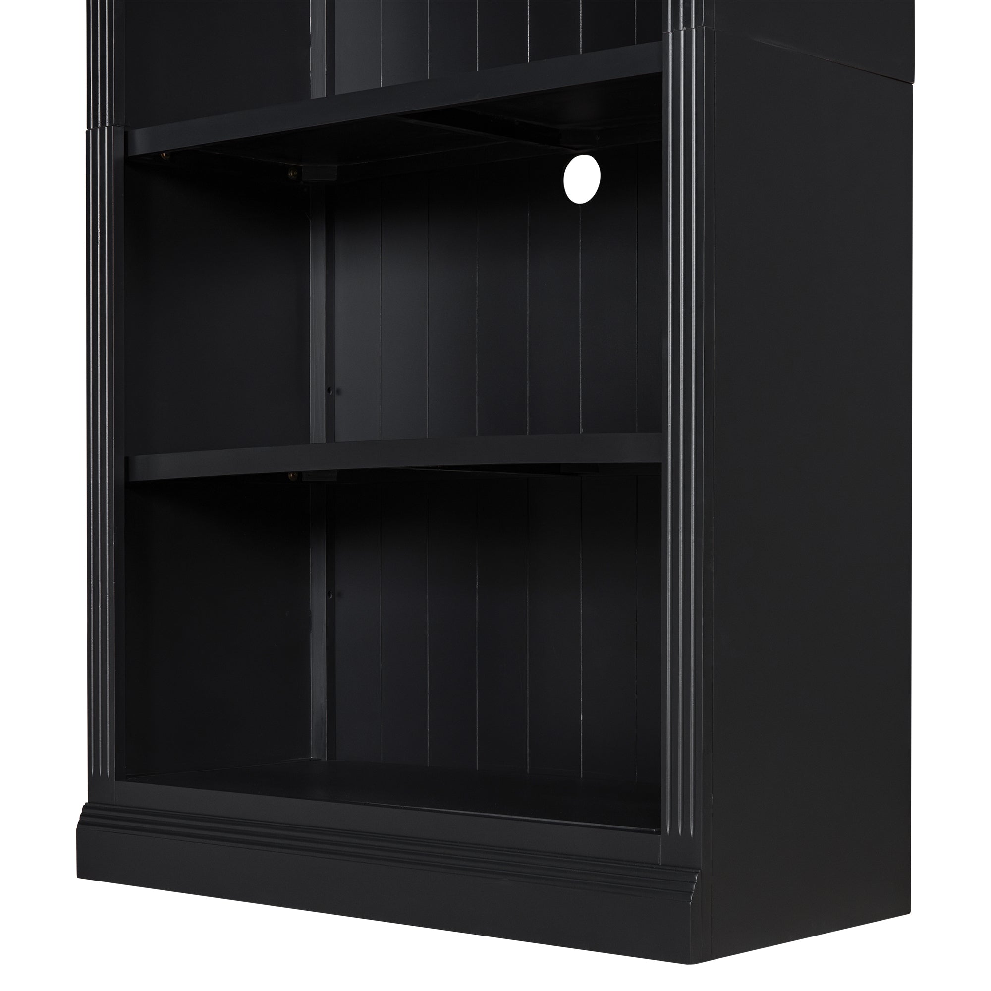 83' Tall Wood Bookcase Suite with light strip ,5-Tier Home Decor Bookcase Suite with Adjustable Shelves,Storage Organizer,Fre
