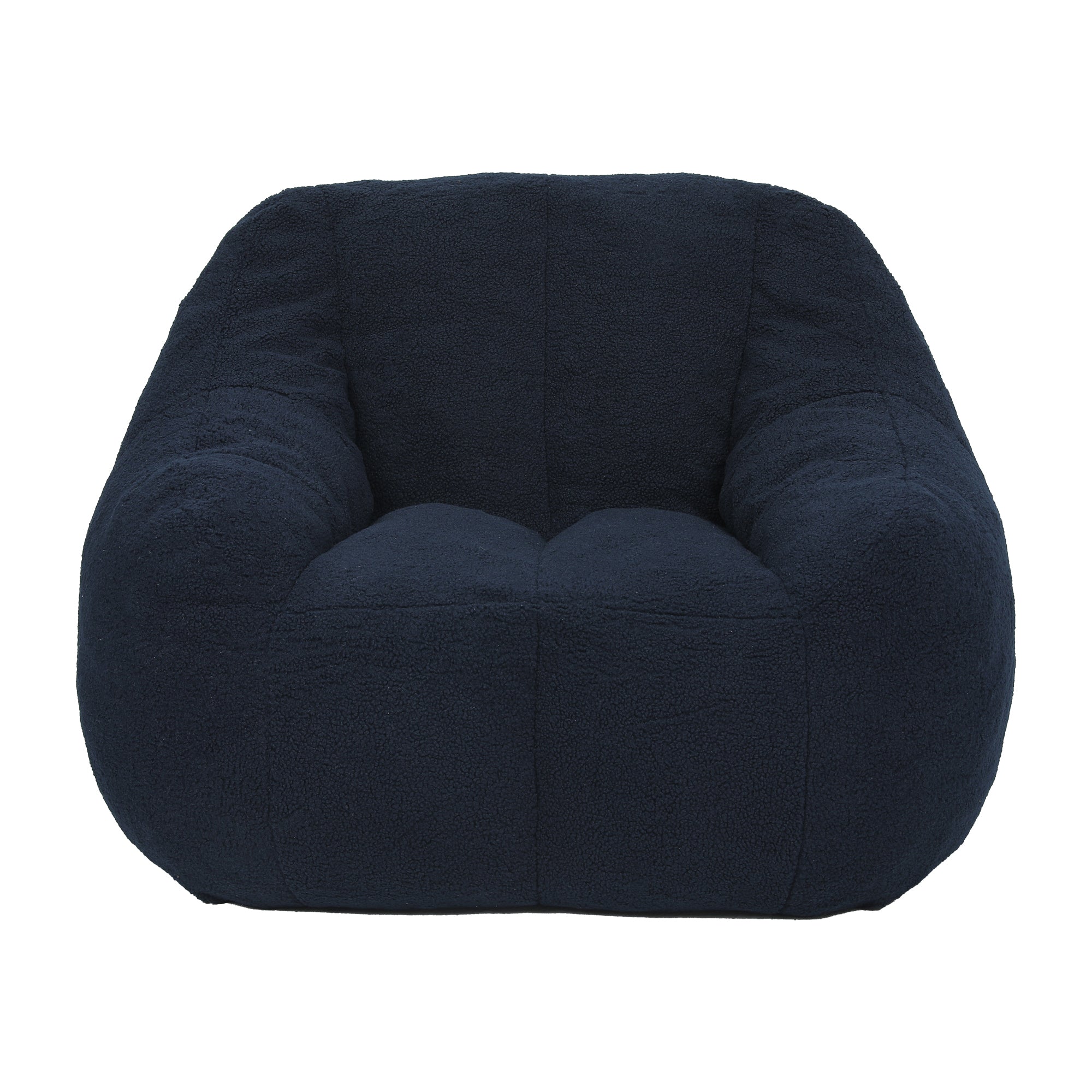 Comfy Bean Bag Chair with Memory Foam Filler – Tufted Soft Stuffed Bean Bag Sofa for Dorm, Apartment, or Living Room – Dark Blue - Grand Goldman Shop