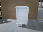 26.77''H White Wooden Nightstand with One Drawer and Shelf, Golden Handle, MDF Construction for Kids and Adults - Grand Goldman Shop