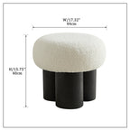 W8017-1 White Lamb Wool Seat with Barrel PVC Pipe and Black Ash Willow - Grand Goldman Shop