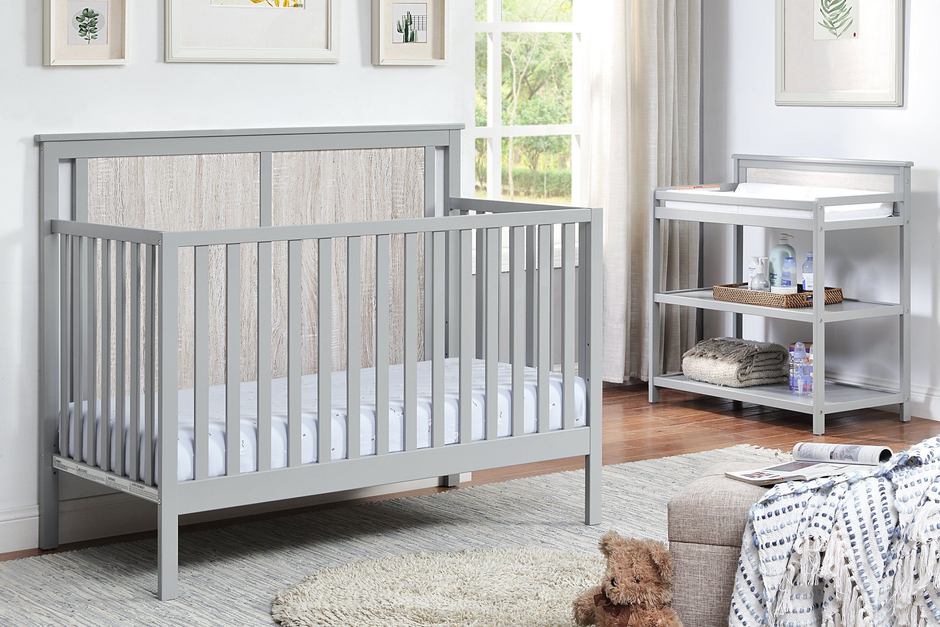 Connelly Changing Table Gray/Rockport Gray | Premium Home Decor - Grand Goldman