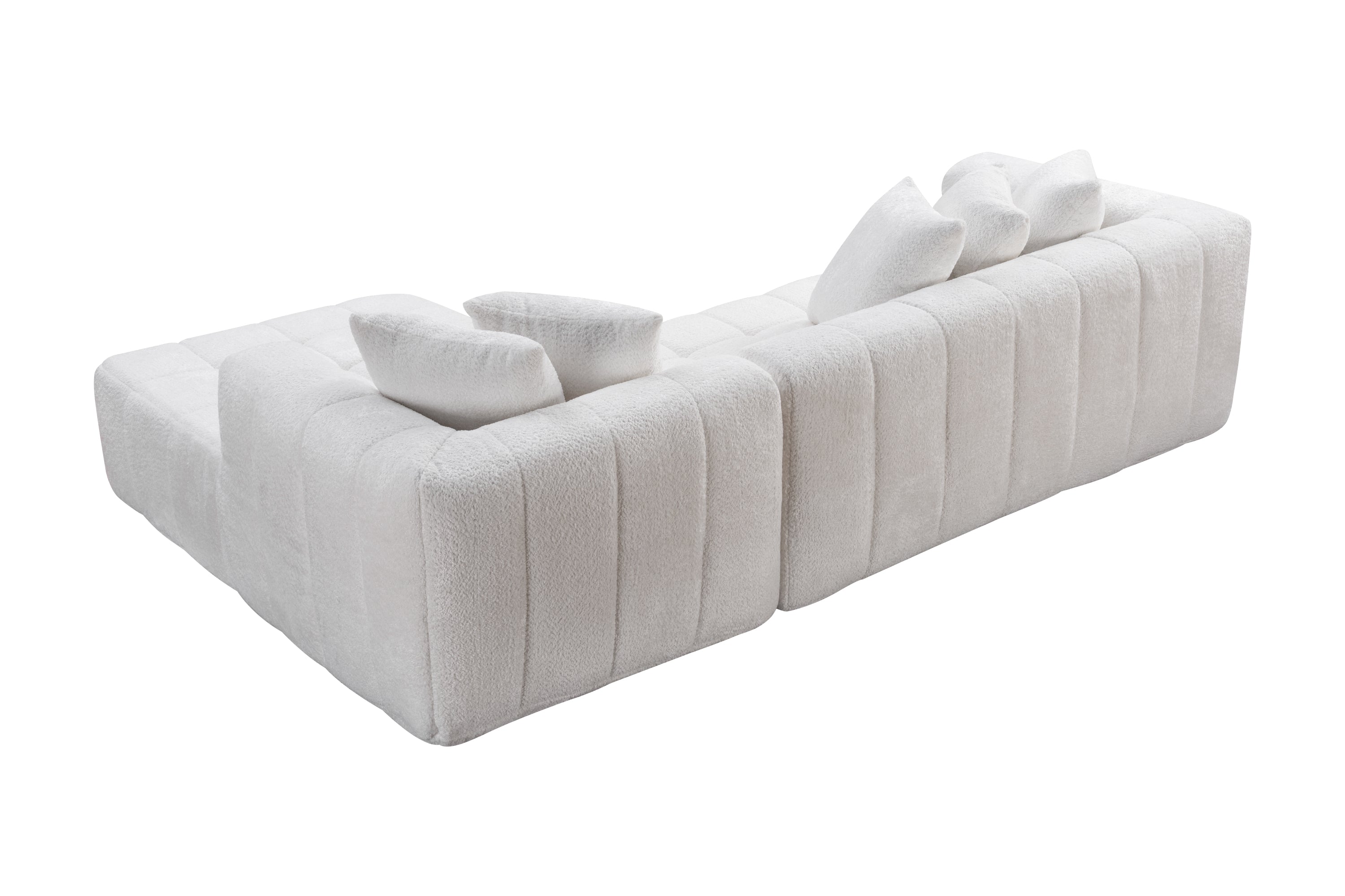 107.9'Cloud Modular Sectional Sofa Couch with L-Shape Chaise,Modern Minimalist Upholstered Couches for Living Room Bedroom,Deep Seat Corner Couch,No Assembly Required - Grand Goldman Shop