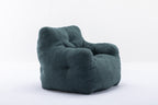 010-Soft Teddy Fabric Tufted Foam Bean Bag Chair With Teddy Fabric Green - Grand Goldman Shop