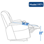 Power Lift Recliner Chair with Massage and Heat for Elderly, Overstuffed Wide Recliners, Heavy Duty Motion Mechanism with USB and Type C Ports, 2 Steel Cup Holders, Beige - Grand Goldman Shop