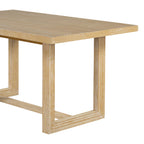 TREXM 6-Piece Retro Dining Table Set for 6, 60' Wood Kitchen Table and Chairs Set of 4 with Bench Designed Trestle Base for kitchen & Dining Room (Natural) - Grand Goldman Shop