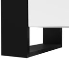 ON-TREND Modern TV Stand with 34.2' Non-heating Electric Fireplace, High Gloss Entertainment Center with 2 Cabinets, Media Console for TVs up to 78', White - Grand Goldman Shop