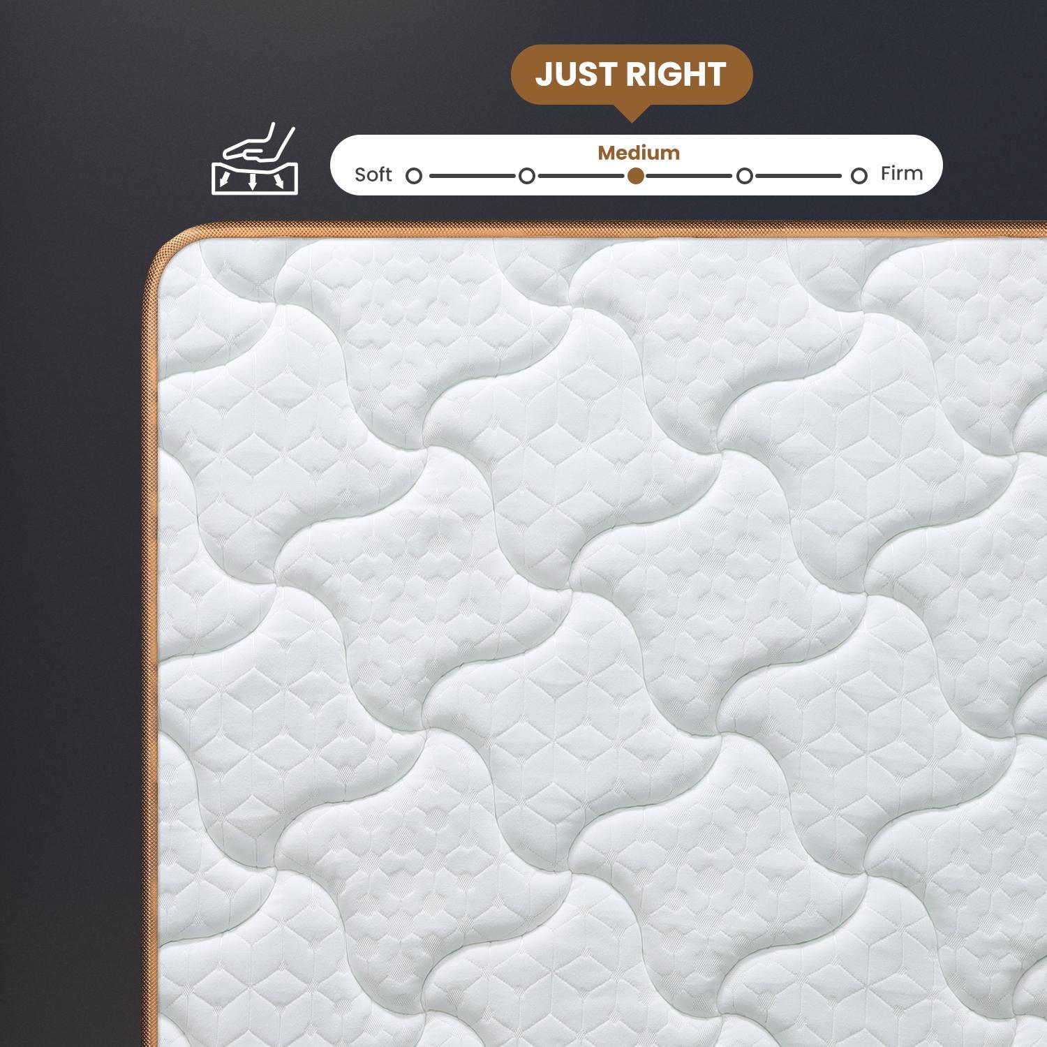 Twin Mattress, 10 Inch Plush Hybrid Mattresses with Gel Memory Foam, Fiberglass-Free Mattress in a Box, Individual Pocket Spring-Motion Isolation-Edge Support, CertiPUR-US Certified - Grand Goldman Shop
