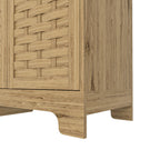 Storage Cabinet with 3 Doors, Wood Sideboard Buffet Storage with Adjustable Shelf, Anti-tip Kit Accent Cabinet for Living Room, Hallway, Entryway, Dining Room, Bedroom - Grand Goldman Shop