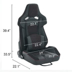 Universal PVC Bucket Style Reclinable Sport PU Leather Simulator Racing Seat with Adjustable Lock Slide - Grand Goldman
