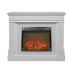44' Electric Fireplace with Mantel for Living Room or Bedroom,23' Fireplace Insert Heater, Realistic Log and Flame Effect, Remote Control, Timer - Grand Goldman Shop
