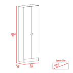 Multistorage Cabinet, Double Door, Five Shelves -Light Oak / Black | Premium Home Decor - Grand Goldman