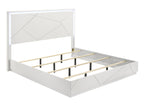Manhattan Queen 5-Piece Bedroom Set – Modern Design with Lacquer Finish, Geometric Accents, and LED Lighting - Grand Goldman Shop