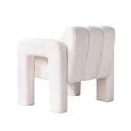 Stylish Boucle Upholstered Accent Chair with Solid Wood Frame and High-Density Foam in Beige - Grand Goldman Shop