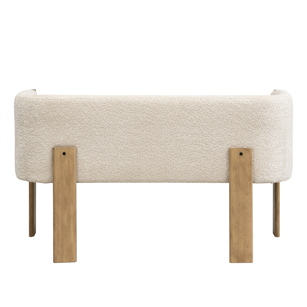 48.5' Upholstered Solid Loveseat (Natural Ash+Almond) - Grand Goldman Shop