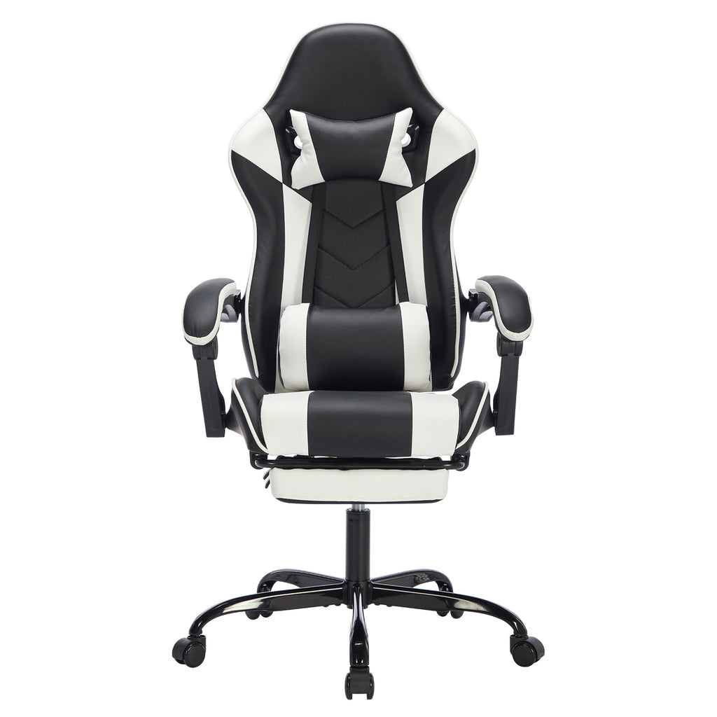 Gaming Chair with Footrest, Ergonomic Computer Chair with Headrest and Lumbar Support, Breathable Material Height Adjustable 