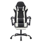 Gaming Chair with Footrest, Ergonomic Computer Chair with Headrest and Lumbar Support, Breathable Material Height Adjustable 
