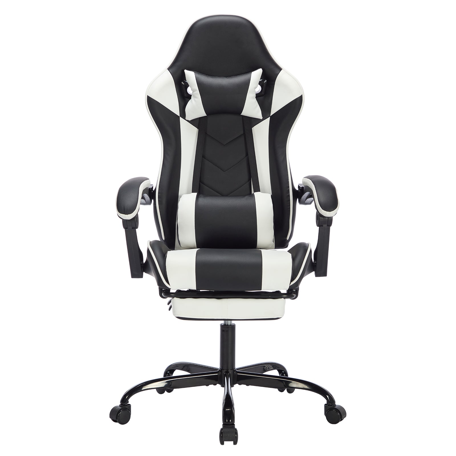 Gaming Chair with Footrest, Ergonomic Computer Chair with Headrest and Lumbar Support, Breathable Material Height Adjustable 