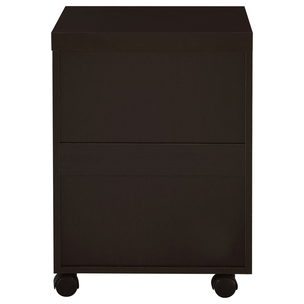 Cappuccino 3-Drawer File Cabinet with Modern Silver Hardware, Brown Wood Finish, Compact Office Storage for Home and Studio -