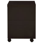 Cappuccino 3-Drawer File Cabinet with Modern Silver Hardware, Brown Wood Finish, Compact Office Storage for Home and Studio -