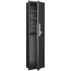 53' Fingerprint Touch Panel In-Wall Safe,Hidden Wall Gun Safe for Rifles with Adjustable Shelves,Assembled Storage Multifunct
