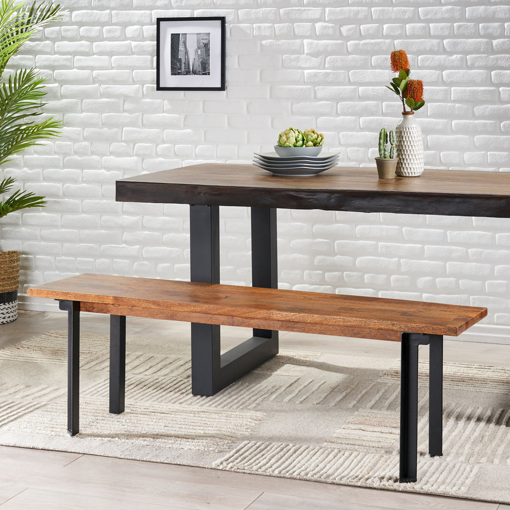 Indoor Carlisle Benches, Black + Country Brown - Grand Goldman Shop