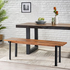 Indoor Carlisle Benches, Black + Country Brown - Grand Goldman Shop