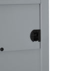 Modern Classic Hall Tree with Shoe Rack Bench and Coat Hooks for Hanging Storage, Entryway Bench with Open Shelves and Shoe Cabinets 40.16'W*18.58'D*64.17'H GRAY - Grand Goldman Shop