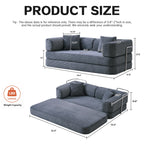 Floor Couch,Compressed Sofa,Convertible Floor Sofa Bed with Convertible Blanket Pillow,Enhanced frame stability,Comfy Couch Lounge Sleeper Bed,for Living Room Bedroom - Grand Goldman Shop