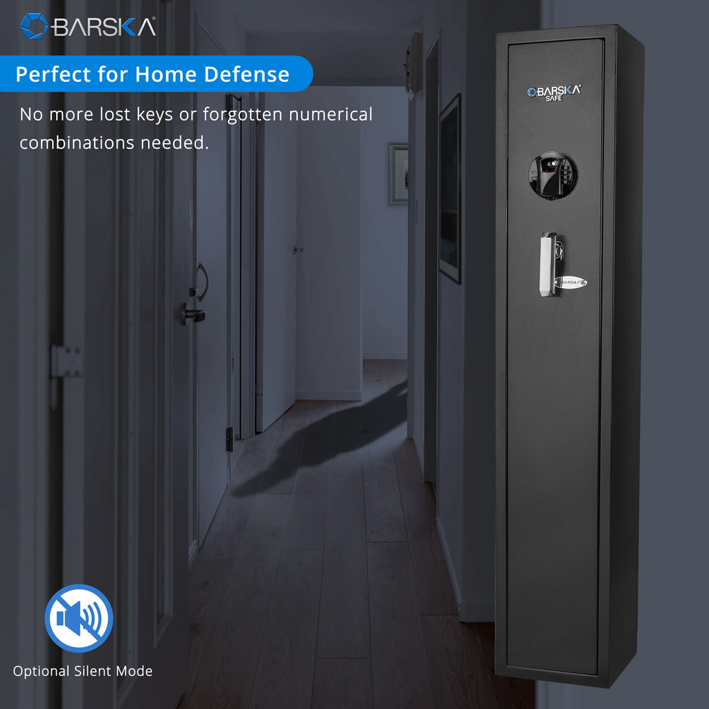 Stylish 1.83 CU FT BIOMETRIC KEYPAD RIFLE SAFE - Available at Grand Goldman