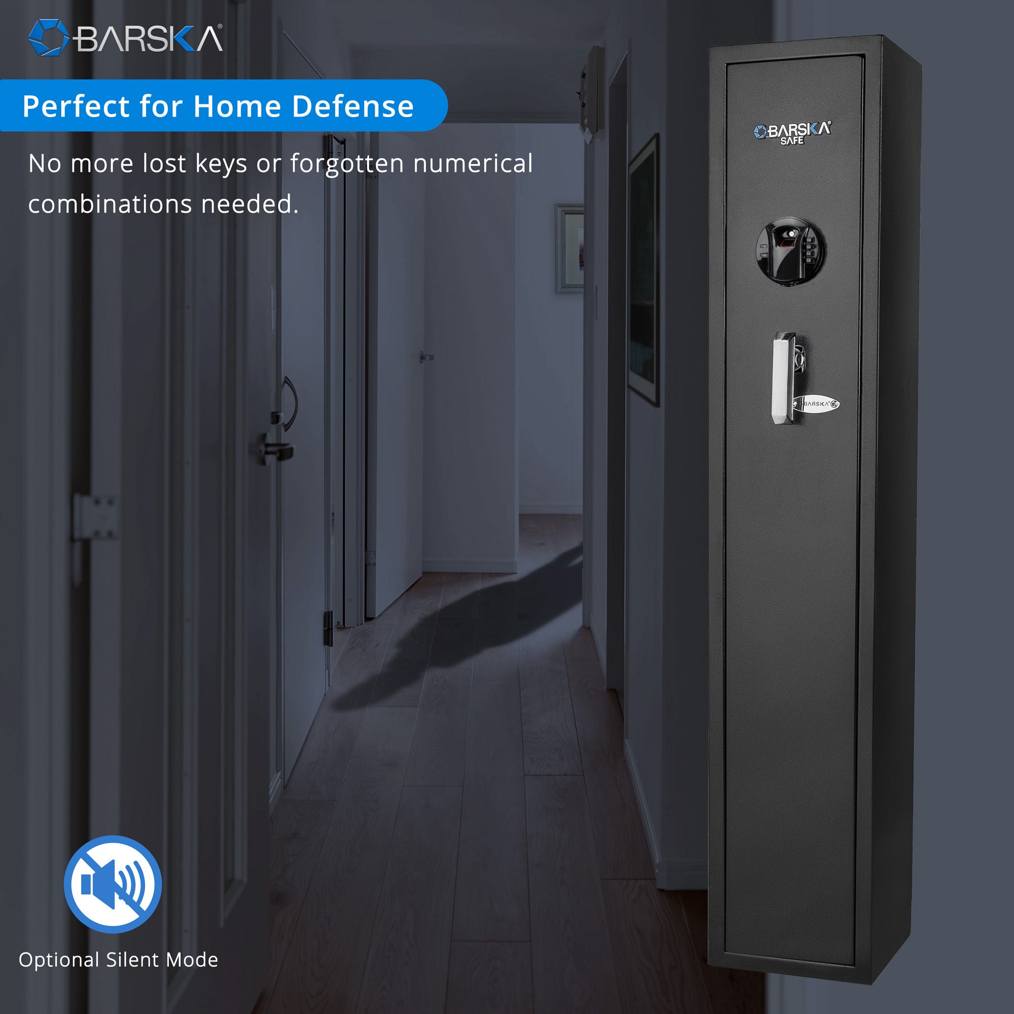 Stylish 1.83 CU FT BIOMETRIC KEYPAD RIFLE SAFE - Available at Grand Goldman