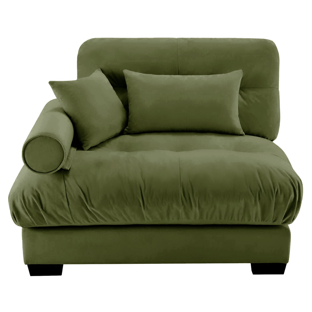 Milano Sofa LSF W/3 pillows - green - Grand Goldman Shop