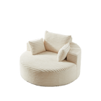 55'L Corduroy Sponge single sofa,No Assembly Required,Fluffy Modern Sleeper Chair for Living room, Bedroom, Lounge and Projection Room(Not a swivel chair.) - Grand Goldman Shop