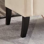 51.5' Bed Bench with Storage Beige Velvet - Grand Goldman Shop