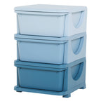 3 Tier Kids Storage Unit Dresser Tower with Drawers Chest Toy Organizer for Bedroom Nursery Kindergarten Living Room for Boys