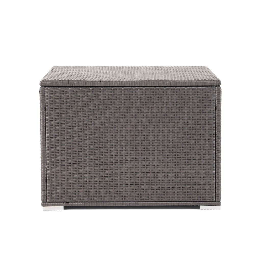Santa Rosa Outdoor Storage Box Grey Rattan 33.5 Inches - Grand Goldman Shop