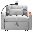 Convertible Sleeper Chair Sofa Bed Adjustable Pull Out Sleeper Chair Bed Multi-Pockets Folding Sofa Bed for Living Room Bedroom Small Space,3-in-1 Sofa Bed - Grand Goldman Shop