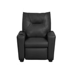 PVC Fabric Kids Recliner Chair with Cupholder, Black | Premium Home Decor - Grand Goldman