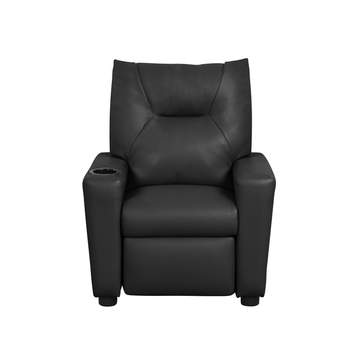 PVC Fabric Kids Recliner Chair with Cupholder, Black | Premium Home Decor - Grand Goldman