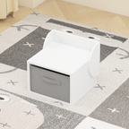 Kids Table and 2 Chair Set with Storage Bins, 3-Piece Toddler Activity Play Table for Arts & Crafts, Reading, Drawing, Wooden